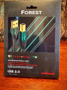 AudioQuest Forest USB 2.0 A to B Cable. 5m. NEW 5 Meters 16.4 feet - Picture 1 of 4