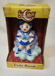 SAILOR MOON, SAILOR MERCURY COIN BANK ROMAN, SPIELZEUG, 2000, BRANDNEU - Bild 1 von 6