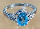 Topaz Ring Natural 8X6mm Gemtones Solid Sterling Silver Sizes 65 To 10 Us