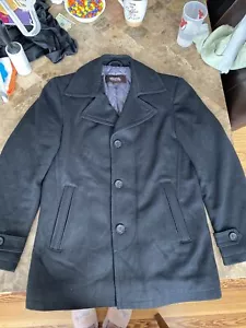 Michael Kors Herren Wollmischung Jacke Mantel Gr. Large Knopf schwarz gesteppt - Bild 1 von 12