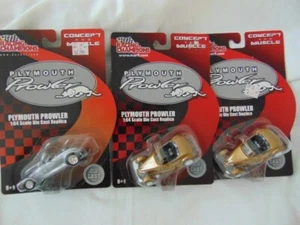 LOT Racing Champions 1:64 Plymouth Prowler 2 Gold 1 Silver Concept and MuscleMIP - Picture 1 of 5