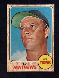 1968 #258 Topps Ed Mathews Detroit Tigers Baseball NR-MT Estate Sale - Picture 1 of 2