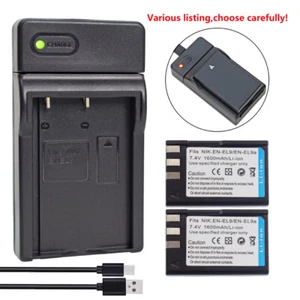 Battery EN-EL9 For Nikon SLR D5000, D3000, D40 D40x D60 / LED Slim Charger - Picture 1 of 43