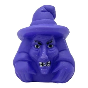 Vintage 1990 Halloween Hexe Fingerpuppe lila PLC Spukspielzeug - Bild 1 von 6
