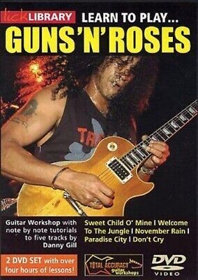 Learn To Play Guns 'n' Roses Lick Library Uk 2 Disc Box Set Dvd New And Sealed