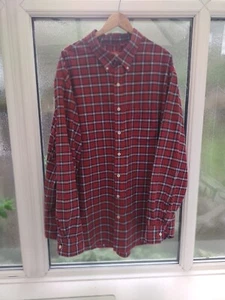 used mens xxxl Izod red check shirt pit to pit29 inch L36 inch good condition - Picture 1 of 10