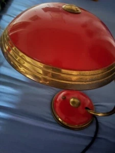 Schöne Schreibtisch Lampe 40/50 Jahre in seltener Farbe - Bild 1 von 11