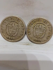 PANAMÁ ~ 1929 Y 1932 ~ LOTE DE 5 CENTAVOS ~ EN MUY BUEN ESTADO ~ 2 MONEDAS - Imagen 1 de 2