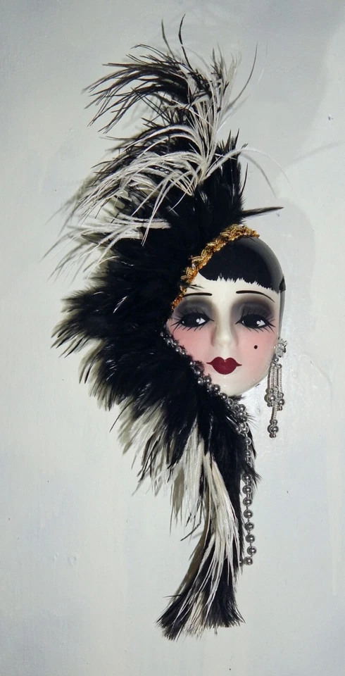 Unique Creations Lady Face Mask Wall Art, Wall Hanging Decor - NEW IN BOX - Image 1 of 1