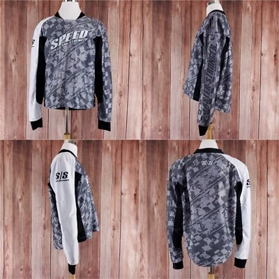 Speed and Strength Mens XL Black Gray White Motorcycle Biker Rider Armor Jacket - Image 1 of 4