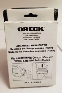 FILTRO HEPA DE REPUESTO DE VACÍO ORECK HF-1000 SE ADAPTA AL RECIPIENTE BB1000 Y BB1100 NUEVO - Imagen 1 de 2
