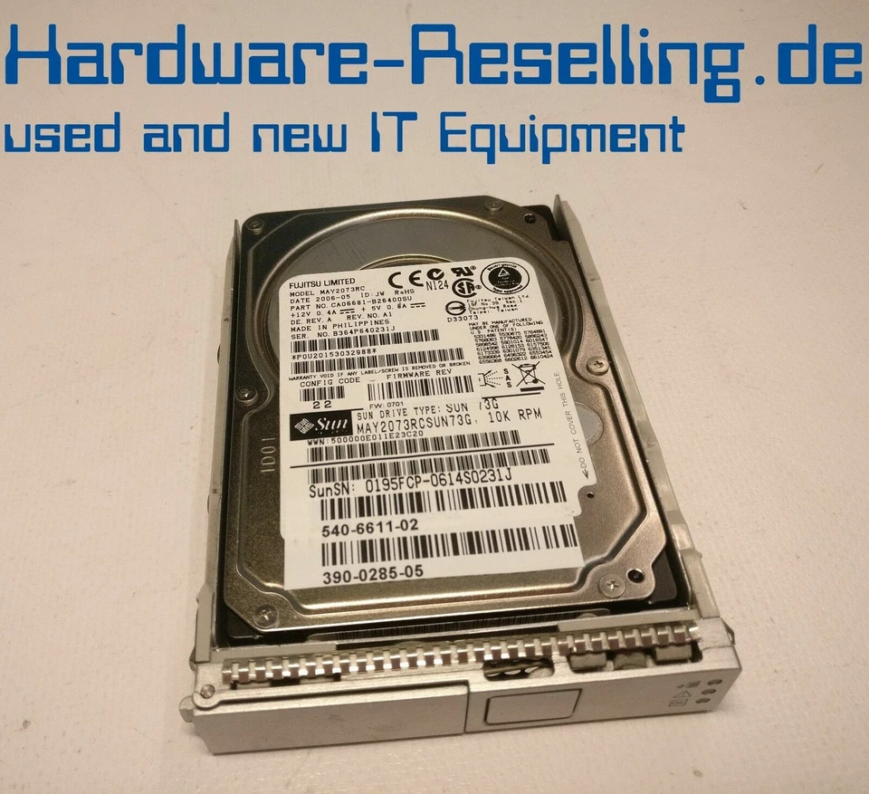 Sun 72GB 10k SAS 2,5" HDD MAY2073RCSUN72G 390-0285-05 540-6611-02 - Bild 1 von 1