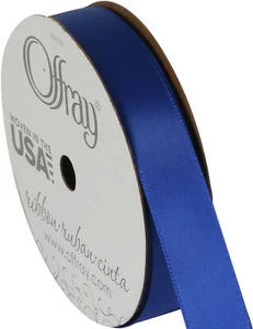 Offray 1017 5/8-350 Single Face Satin Ribbon 5/8"X18'-Royal - Picture 1 of 1