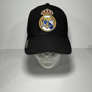 Real Madrid CF Fútbol Soccer Cap | OSFM Strapback Black w/ Embroidered Patch - Picture 1 of 8