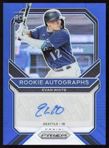 Evan White 2021 Panini Prizm Auto Blue Prizm #RA-EW #/149 - Seattle Mariners - Picture 1 of 2