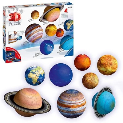 Planetary Solar System 3D Globe Jigsaw Puzzle Set for Kids Age 6 - Image 1 of 4