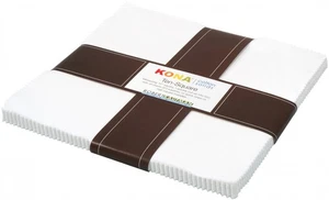 TEN-122-42 - 10in x 10in - Kona 100% Cotton Solids - White - 42pcs Layer Cake - Picture 1 of 1
