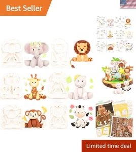 Jungle Animals Silicone Molds Set - 6 Count - Picture 1 of 7