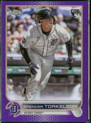 2022 Topps Chrome Update #USC100 Spencer Torkelson Purple Refractor RC Rookie - Image 1 of 2