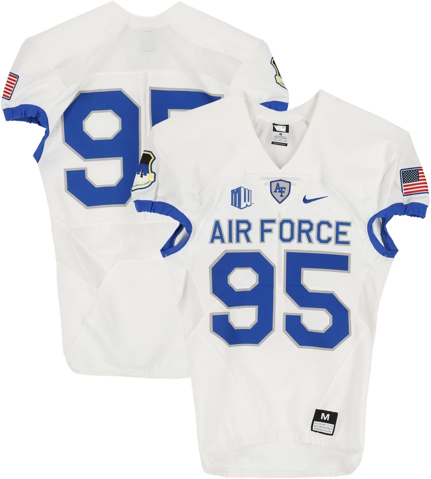 Air Force Falcons Team-Issued #95 White Jersey from Football Program - Size M - Image 1 of 3