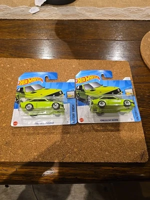 Hot Wheels Die-Cast Models, X2 Ford Escort RS2000, New Sealed On Card. - Image 1 of 4