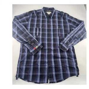 Zanerobe Shirt Mens Extra Large Blue Black Checkered 100% Cotton Button Up - Picture 1 of 7