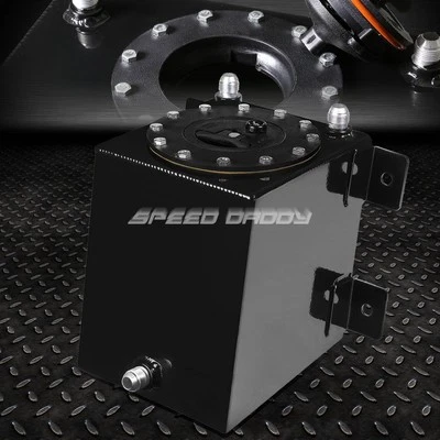 1 galón/3,75 litros aluminio recubierto negro carreras drift pila de combustible tanque de gasolina + tapa Foto 1 de 4