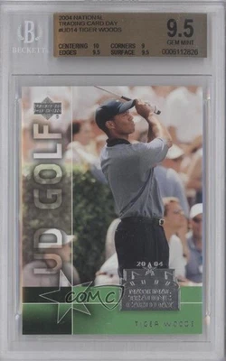 2004 National Trading Card Day Tiger Woods #UD-14 BGS 9.5 GEM MINT - Image 1 of 2