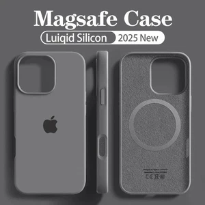 Original Liquid Silicone For Apple Magsafe iPhone 16 15 14 13 12 Pro Max Plus - Picture 1 of 18
