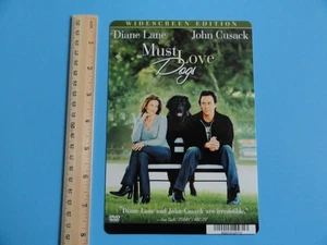 MUST LOVE DOGS - BLOCKBUSTER VIDEO BACKER CARD 5"X8" - DIANE LANE - Picture 1 of 3