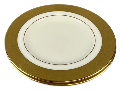 Juego de 2 platos de pan y mantequilla LENOX Westchester oro 24K incrustado de colección marca EE. UU. Foto 1 de 4