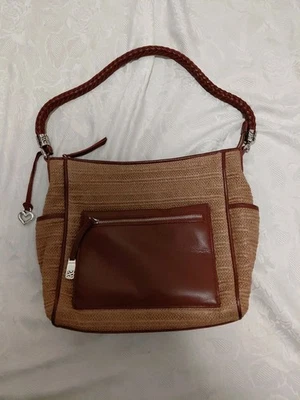 Bolso de hombro Brighton Brice organizador y hobo beige y marrón  Foto 1 de 4