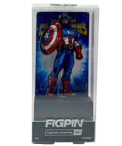 FiGPiN Marvel Contest Of Champions Captain America #491 Hard Case Enamel Pin - Picture 1 of 2