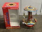 Vintage Schylling Rocket Ride Carousel Tin Toy Collector Series With Box 2000