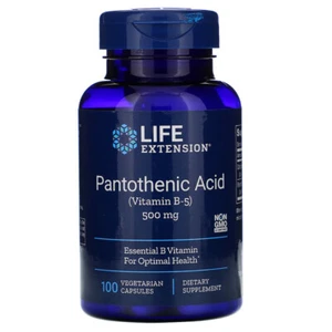 Life Extension ácido pantoténico (B-5) 500 mg 100 cápsulas vegetales - Imagen 1 de 2