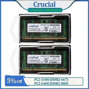 DDR2 2GB 4GB 8GB PC2-6400 667/800 MHz 200PIN PC2-5300 Laptop SO-DIMM RAM lot - Picture 1 of 9