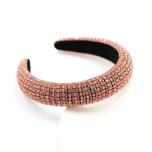 1PC Women Sparkle Crystal Headbands Baroque Rhinestone Hair Hoop Headwear - Picture 1 of 19