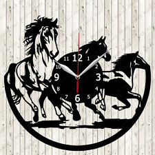 Horse Vinyl Record Wall Clock Decor Handmade 5456