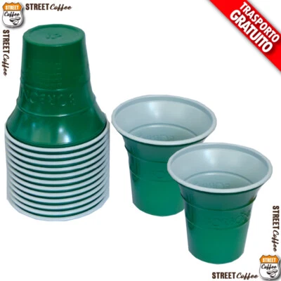 100 200 500 1000 4200 Bicchierini Caffè Borbone 80cc In Plastica Riciclabili Kit - Imagen 1 de 2