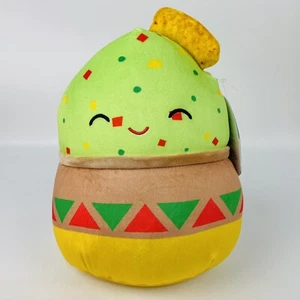 Squishmallows Gideon 8 Zoll grüne Guacamole mit Tortilla-Chip Plüsch neu - Bild 1 von 9