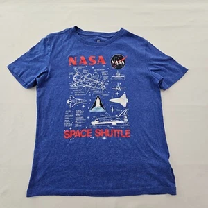 NASA Space Shuttle Gap Blue Short Sleeve Cotton Blend T-Shirt Kids' L - Picture 1 of 8