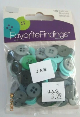 FAVORITE FINDINGS BUTTONS.. 7 COLORS TO CHOOSE FROM - Image 1 of 2