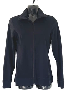 CASALL BLACK ACTIVEWEAR LONG SLEEVE JACKET SIZE 10 HIGH NECK FRONT ZIP GOLF £90 - Picture 1 of 6