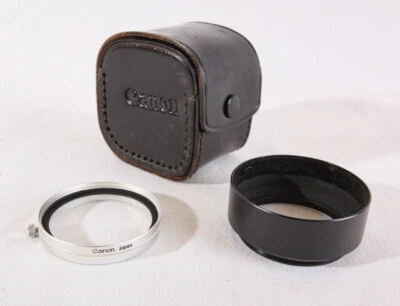Canon Clamp Collar w Hood, 50mm, w Leather Case - Image 1 of 2