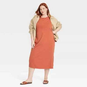 Plus Size -Women's Midi Shift Dress. Women's Summer Dress. Plus Size Dress - Picture 1 of 14