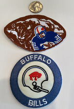 (2) Buffalo Bills CLASSIC vintage embroidered iron on  patches. NICE!