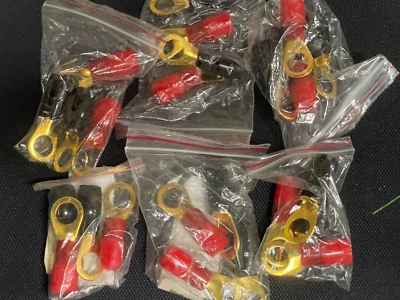 Conectores de terminales de anillo de crimpado AWG calibre 4 - Paquete de 6 Foto 1 de 3