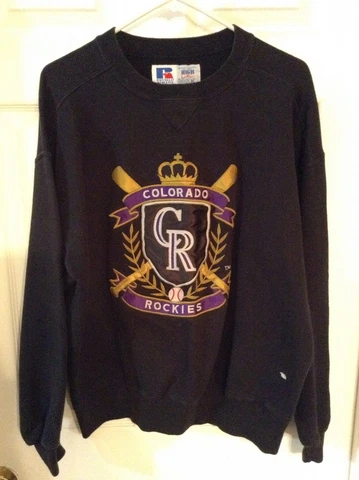 Vintage Colorado Rockies Russell Athletic Long Sleeve Black Sweater Size XL Cover