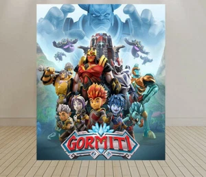 GORMITI Happy Birthday Scene Setter wall mural BACKDROP 5'x3' Eron Ao-Ki Gorm - Picture 1 of 2