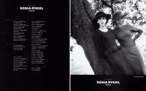 1988 Sonia Rykiel Dominique Issermann moda 2 páginas anuncio de revista - Imagen 1 de 1